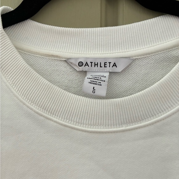 NWT ATHLETA HEAVYWEIGHT TERRY WHITE DOLMAN TOP SZ L - Picture 4 of 7